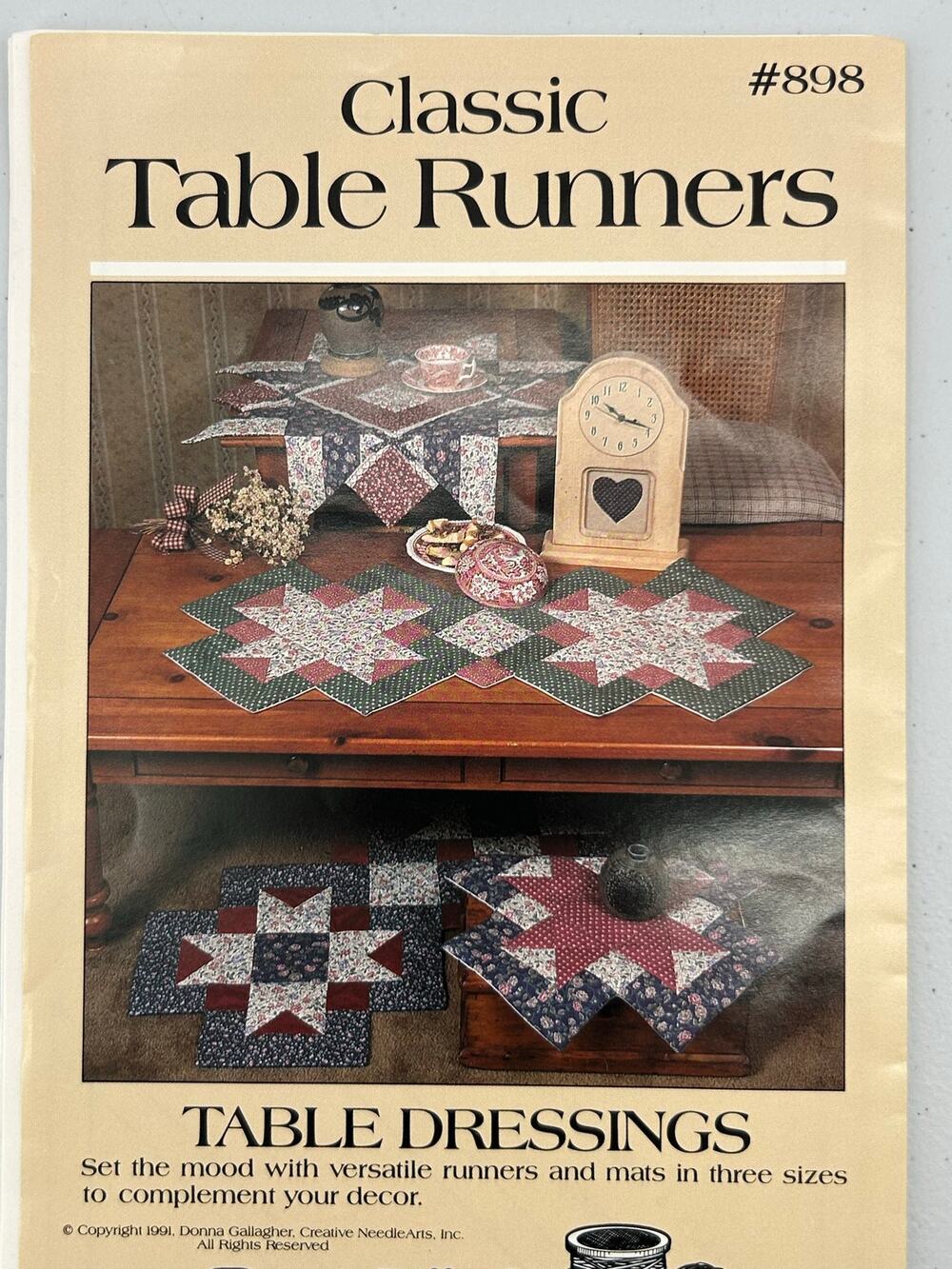 Vintage Classic Table Runners Quilting Kit Retro Pattern Fabric Sewing Craft